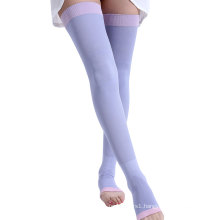 Comfortable thick high elatstic sleeping shaper stockings open toe socks for women